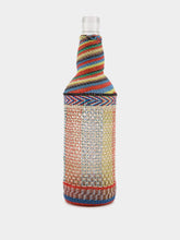 All Origine Handwoven Multicolour Glass Flask
