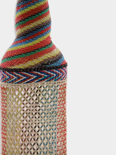 All Origine Handwoven Multicolour Glass Flask