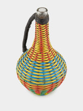 All Origine Blue, Red and Yellow Woven Glass Flask