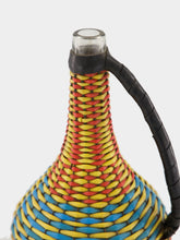 All Origine Blue, Red and Yellow Woven Glass Flask