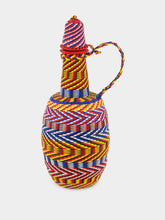 All Origine Blue, Yellow and Red Woven Glass Flask
