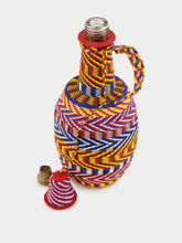 All Origine Blue, Yellow and Red Woven Glass Flask