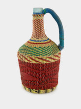 All Origine Brown and Blue Woven Glass Flask