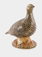 Quail Ceramics Set of 2 Handpainted Red Grouse Figures