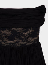 Zimmermann Black Off-Shoulder Lace Panel Dress