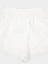 Zimmermann Ivory Mahon Embroidered Shorts