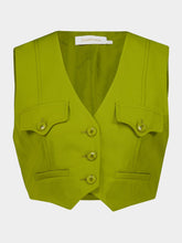 Zimmermann Pistachio Luna Wool Waistcoat