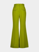 Zimmermann Pistachio Luna Wool Flare Trousers
