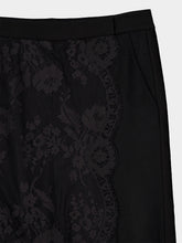 Zimmermann Black Valiant Lace Wrap Wool Trousers