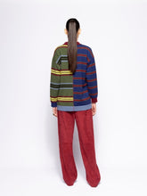 Paula Magdalene Multicolour Striped Embroidered Knitted Top