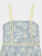 Zimmermann Chambray Echo Embroidered Ramie Midi Dress