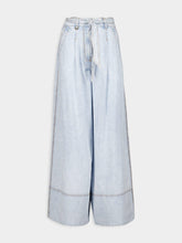 Zimmermann Blue Smoke Wide Leg Denim Pant