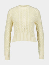 Zimmermann Cream Cable Knit Sweater
