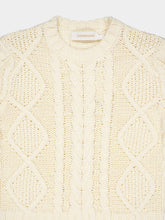 Zimmermann Cream Cable Knit Sweater