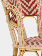 L.Drucker Red Houlgate Rattan Dining Chair