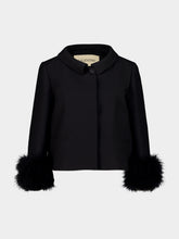 Valentino Garavani Black Crepe Couture Wool Jacket