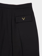 Valentino Garavani Black Wool Tailored Bermuda Shorts