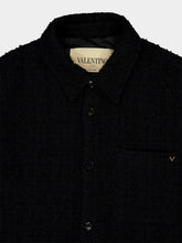 Valentino Garavani Black VLogo Bouclé Jacket