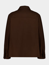 Valentino Garavani Brown Wool Jacket with VGold Detail