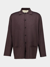 Valentino Garavani Maroon Brown Virgin Wool Cardigan