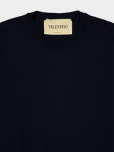 Valentino Garavani Navy Blue Virgin Wool Crewneck Jumper
