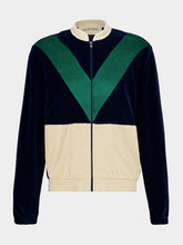 Valentino Garavani Blue and Green Zip-Up Sweatshirt