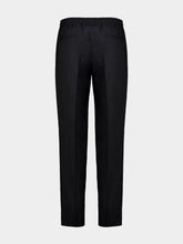 Valentino Garavani Black Straight Fit Wool Mohair Trousers