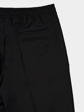Valentino Garavani Black Straight Fit Wool Mohair Trousers
