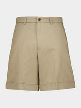 Valentino Garavani Beige Cotton Gabardine Bermuda Shorts