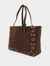 Valentino Garavani Brown Nellcôte Suede Shopping Bag