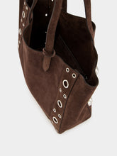 Valentino Garavani Brown Nellcôte Suede Shopping Bag