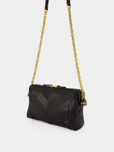 Valentino Garavani Black Panthea Small Leather Shoulder Bag