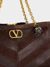 Valentino Garavani Ebony Panthea Medium Shoulder Bag