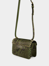 Valentino Garavani Astrid Green Small Rockstud Python Crossbody Bag