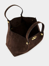 Valentino Garavani Ebony Large Soft Suede Shopping Bag