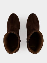 Valentino Garavani Ebony Suede Platform Ankle Boots