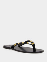 Valentino Garavani Black Rockstud Leather Slides