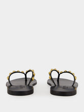 Valentino Garavani Black Rockstud Leather Slides