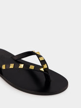 Valentino Garavani Black Rockstud Leather Slides