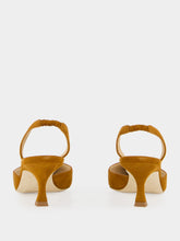 Manolo Blahnik Carolyne Brown Suede Slingback Pumps