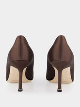 Manolo Blahnik Dark Brown Hangisi Pumps