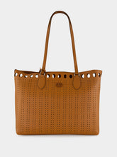 Valentino Garavani Cuoio Brown Perforated Leather Tote Bag