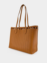 Valentino Garavani Cuoio Brown Perforated Leather Tote Bag