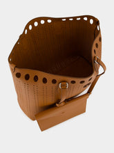 Valentino Garavani Cuoio Brown Perforated Leather Tote Bag