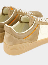 Valentino Garavani Khaki and Ivory Upvillage Low Top Leather Trainers