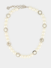 Casablanca Silver and White Sci-Fi Pearl Necklace