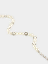 Casablanca Silver and White Sci-Fi Pearl Necklace