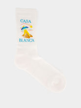 Casablanca White Phantasmagoria Cotton Socks