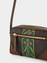 Casablanca Dark Brown Monogram Crossbody Bag