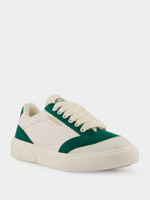 Casablanca White and Green Del Mar Leather Sneakers
